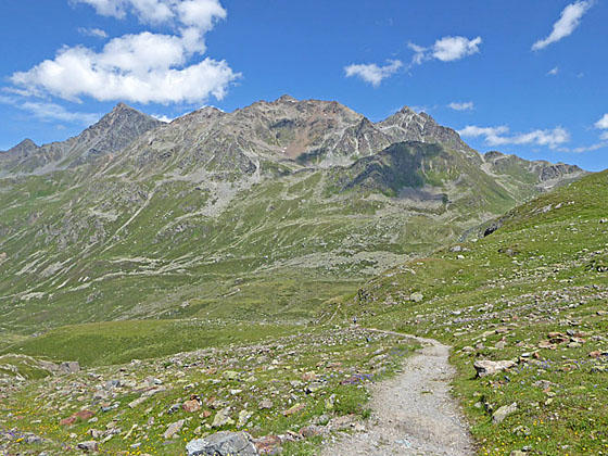 The Schwarzhorn, the Raduner Rothorn and Piz Radont