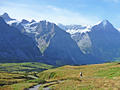 Impressive peaks rising to the south of Grindelwald