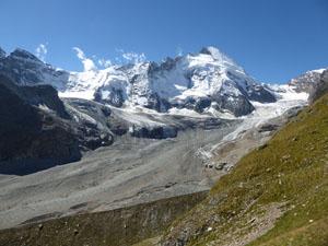View of the head of the Zmutt Valley on the climb to Schonbielhutte