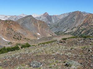 Looking northwest from Burro Pass (11,100-ft.)