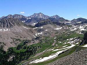 Snowmass Mtn and Hagerman Peak from Avalanche Pass