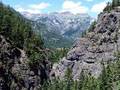 Looking back at a section of the ledge trail