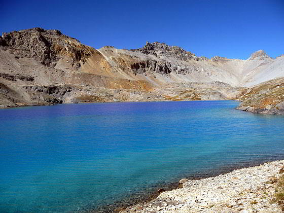 View toward the western end of beautiful Columbine Lake 