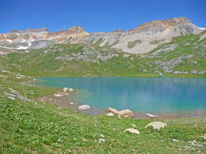 View of Pilot Knob and the ridge to the west of Ice Lake