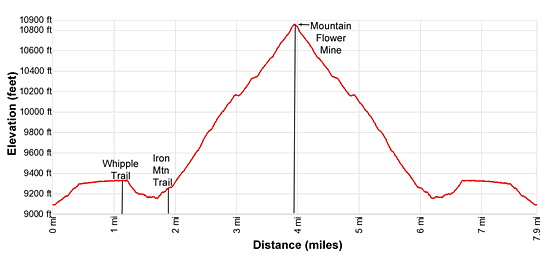 Elevation Profile - Iron Mountain