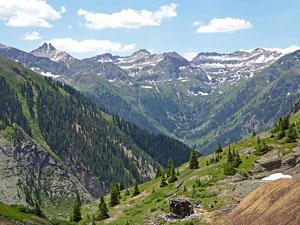 View up the Bridal Veil valley to the south