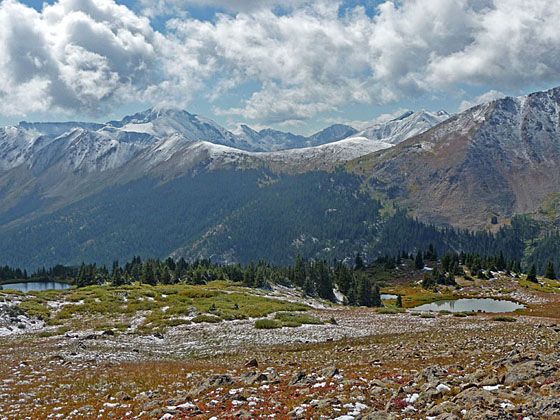 Summits in the Collegiate peaks from Midway Pass 