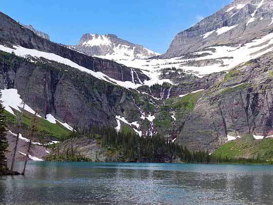 Grinnell Lake on a clear day