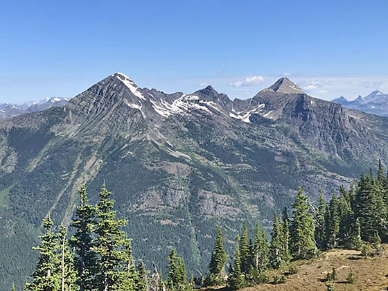 Mount Vaught, McPartland Mountain and Heavens Peak