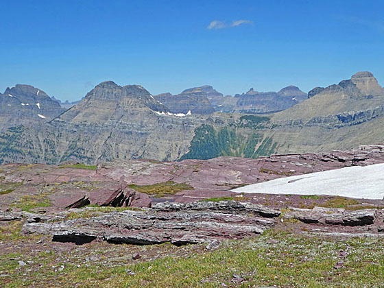 Panorama of high peaks from Comeau Pass