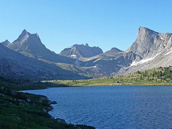 View of the cirque from Middle Fork Lake