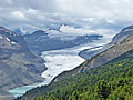 Close-up of Saskatchewan Glacier and Castleguard Mountain