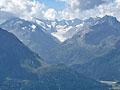 Peaks towering above the southwest side of Maloja