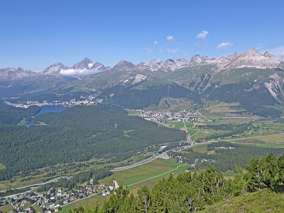 The Albula Alps soaring above St Moritz and Celerina