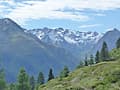 Peaks rising above the Chuealp Valley