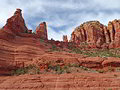 East Twin Butte and the Madonna, Child and Two Nuns Spires