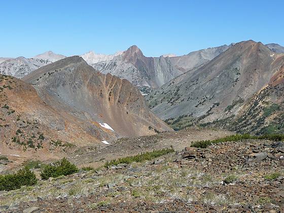 Looking northwest from Burro Pass (11,100-ft.)