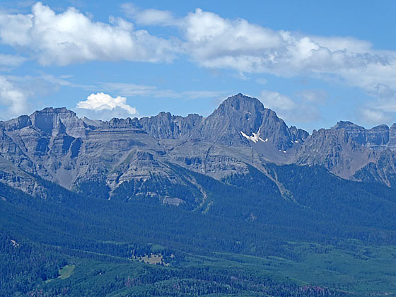Close-up of Mount Sneffels from Baldy Peak