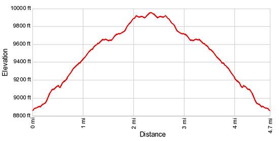 Elevation Profile - Beckwith Pass