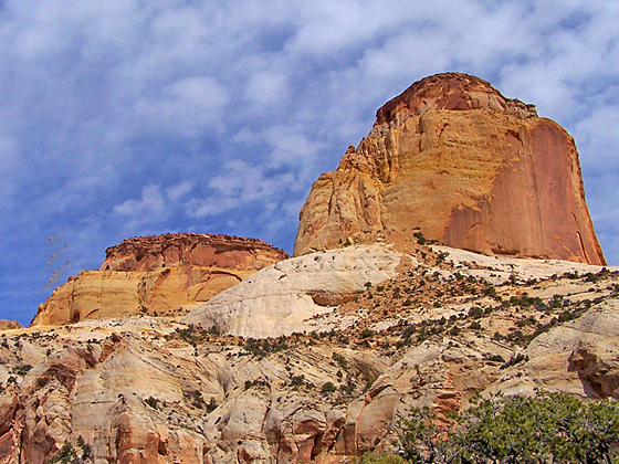 Golden Throne Hiking Trail in Capitol Reef National Park near Torrey, Utah