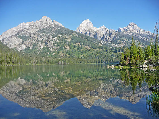 Teton reflection in Taggart Lake 